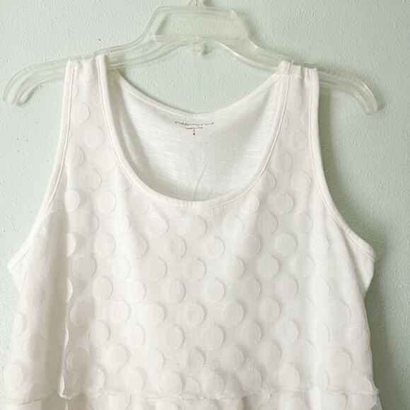 Coldwater Creek Sheer Polka Dot Tulle Tiered Ruffle SleevelessTop Tank Small/8 - Picture 5 of 6